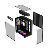 Корпус Thermalright TR-A70 Vision FAN5-C / Black / TG / 5x120mm ARGB PWM Fans / ARGB Strip / 9.16'' LCD screen / USB TYPE-C / ATX  / TRA70VF5CB