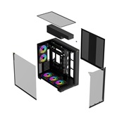 Корпус Thermalright TR-A70 FAN5-M / Black / TG / 5 x120mm ARGB PWM Fans / USB TYPE-C / ATX  / TRA70F5MB