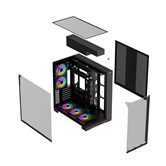 Корпус Thermalright TR-A70 ARGB FAN5-M / Black / TG / 5 x120mm ARGB PWM Fans / ARGB Strip / USB TYPE-C / ATX  / TRA70AF5MB
