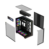 Корпус Thermalright TR-A70 Vision FAN5-M / Black / TG / 5x120mm ARGB PWM Fans / ARGB Strip / 9.16'' LCD screen / USB TYPE-C / ATX  / TRA70VF5MB