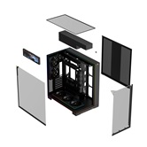 Корпус Thermalright TR-A70 Vision FanUB / Black / TG / TL-UB36R+TL-UB24 PWM Fans / 9.16'' LCD screen / USB TYPE-C / ATX  / TRA70VFUBB