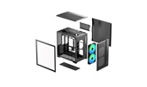 Корпус Deepcool CG590 MESH 2F, TG (aquarium), 2x160mm ARGB Fan, mini-ITX, mATX, ATX, черный