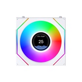 Вентилятор Lian Li UNI FAN SL INF LCD FLEX 120 Reverse Blade / 12RSLIND1F1W WHITE / 120x124x28мм (PWM, ARGB, 2300 об/мин (Max.), 34dBa) / G9F.12RSLIND1F1W.R0