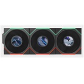 Комплект вентиляторов (3шт.) Lian Li UNI FAN TL LCD FLEX 120 Reverse Blade / 12RTLLCD1F3B BLACK / 120x124x28мм (PWM, ARGB, 1900 об/мин (Max.), 31dBa) / G9F.12RTLLCD1F3B.R0