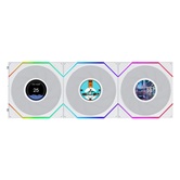 Комплект вентиляторов (3шт.) Lian Li UNI FAN TL LCD FLEX 120 Reverse Blade / 12RTLLCD1F3W WHITE / 120x124x28мм (PWM, ARGB, 1900 об/мин (Max.), 31dBa) / G9F.12RTLLCD1F3W.R0